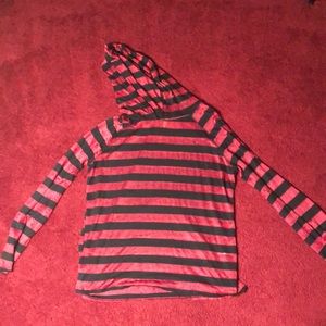 Y2K Black Red Sheer See Through Goth Top Cover